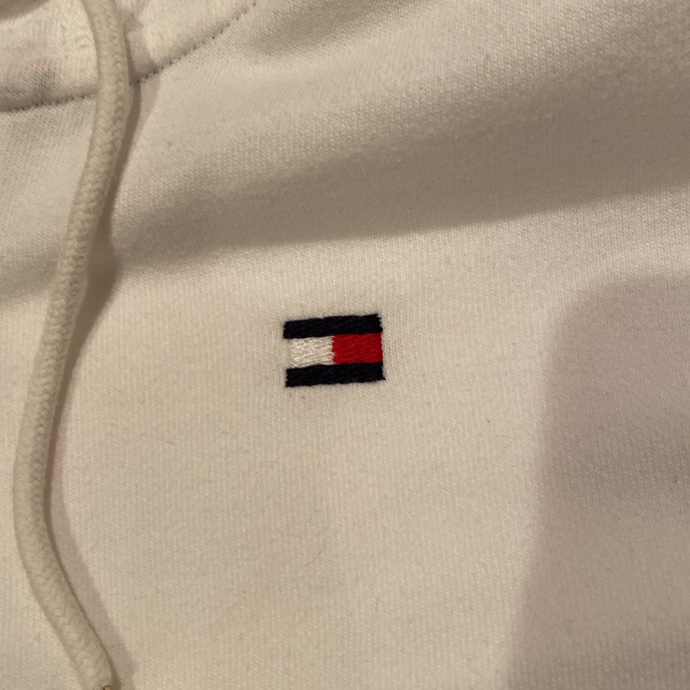 Tommy Hilfiger White Casual Gold Zip Hoodie- S - Picture 7 of 9